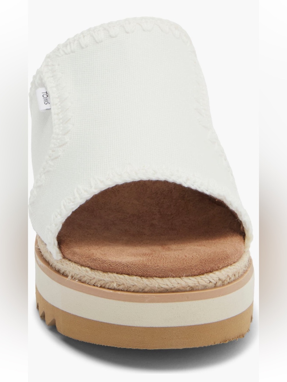 TOMS Adria Platform Wedge Sandal White 8.5 NWT - Picture 3 of 6